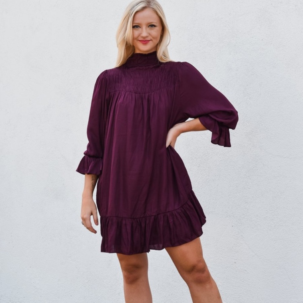 Impeccable Pig Dress Merlot NWT